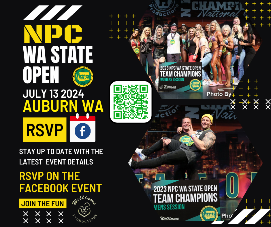 NPC WA State Open Championships Facebook Event RSVP Ad