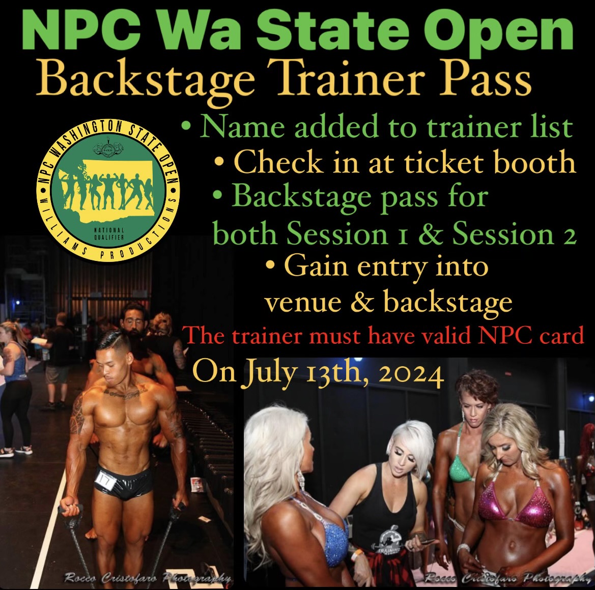 N{C WA State Open Trainer Pass