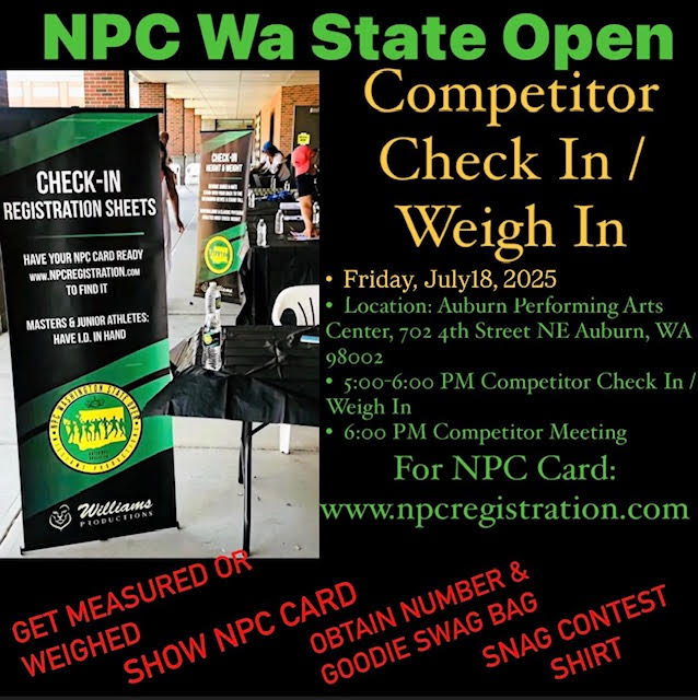 Competitor Check In / Weigh In